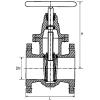 Cast iron gate valve, non-rising hand wheel | KP